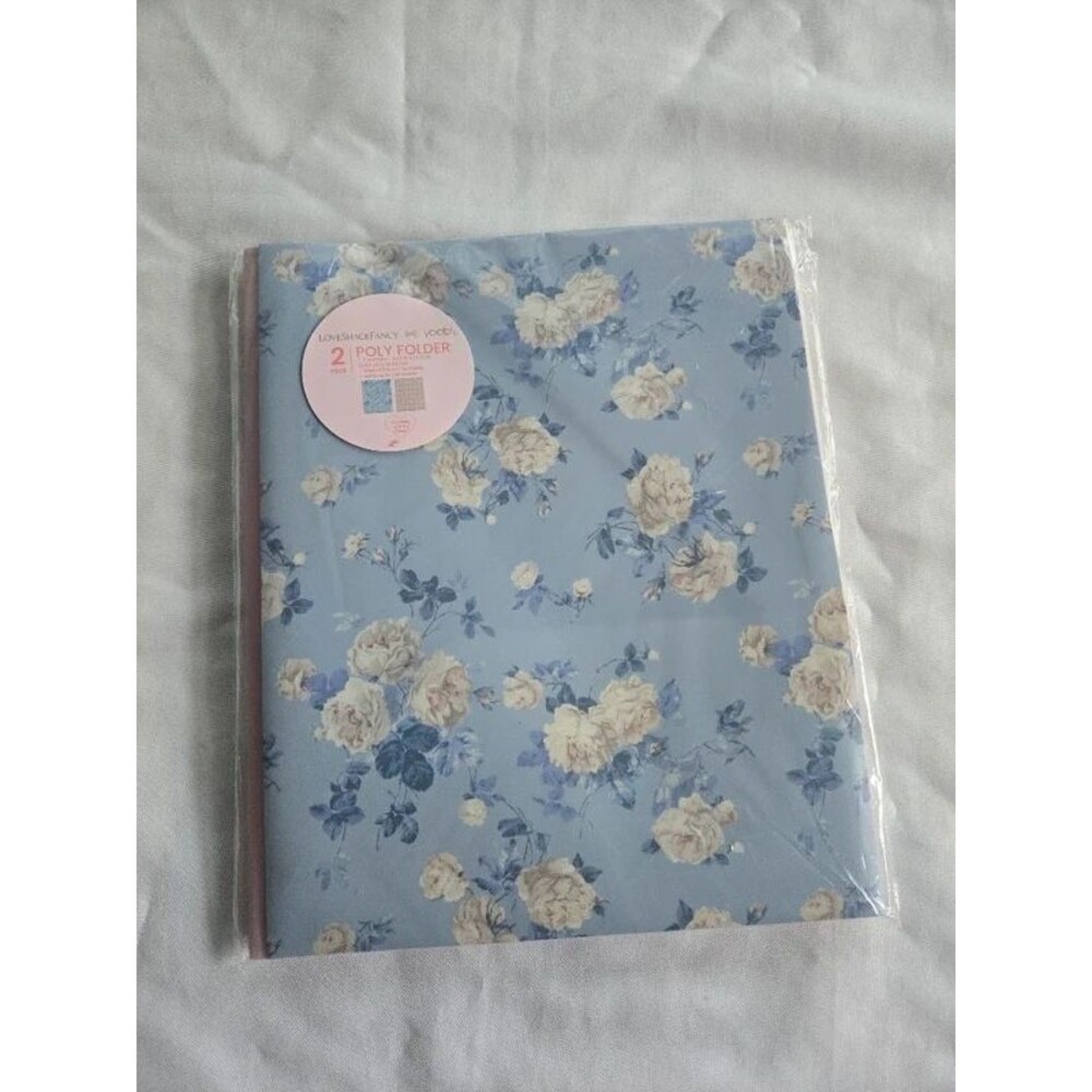 LoveShackFancy Poly Folders - Set of 2 Blue and Pink